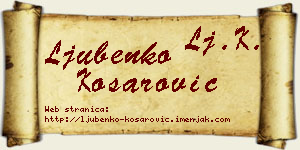 Ljubenko Košarović vizit kartica